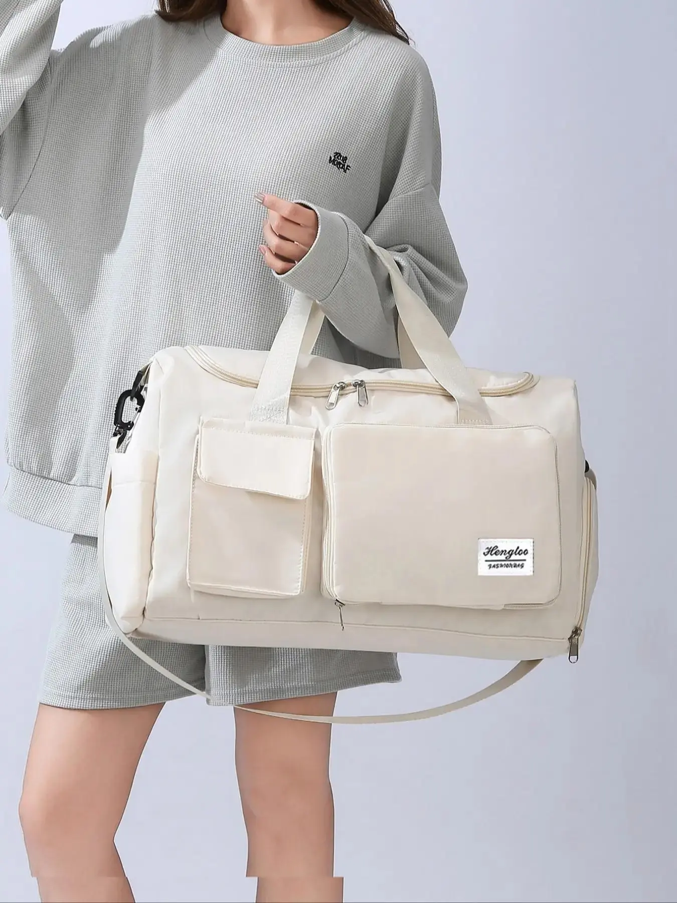 Women's Large Capacity Travel Bag with Shoe Compartment